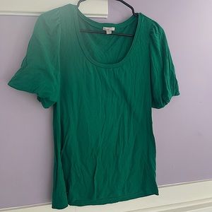 Green bubble sleeve shirt- old navy